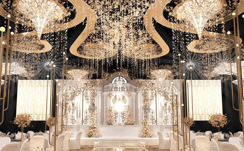 海西直辖花木兰喜事汇金色大厅效果展示